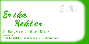 erika mekler business card